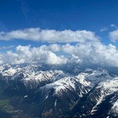 Flugwegposition um 14:10:54: Aufgenommen in der Nähe von Gemeinde Anras, Österreich in 3521 Meter